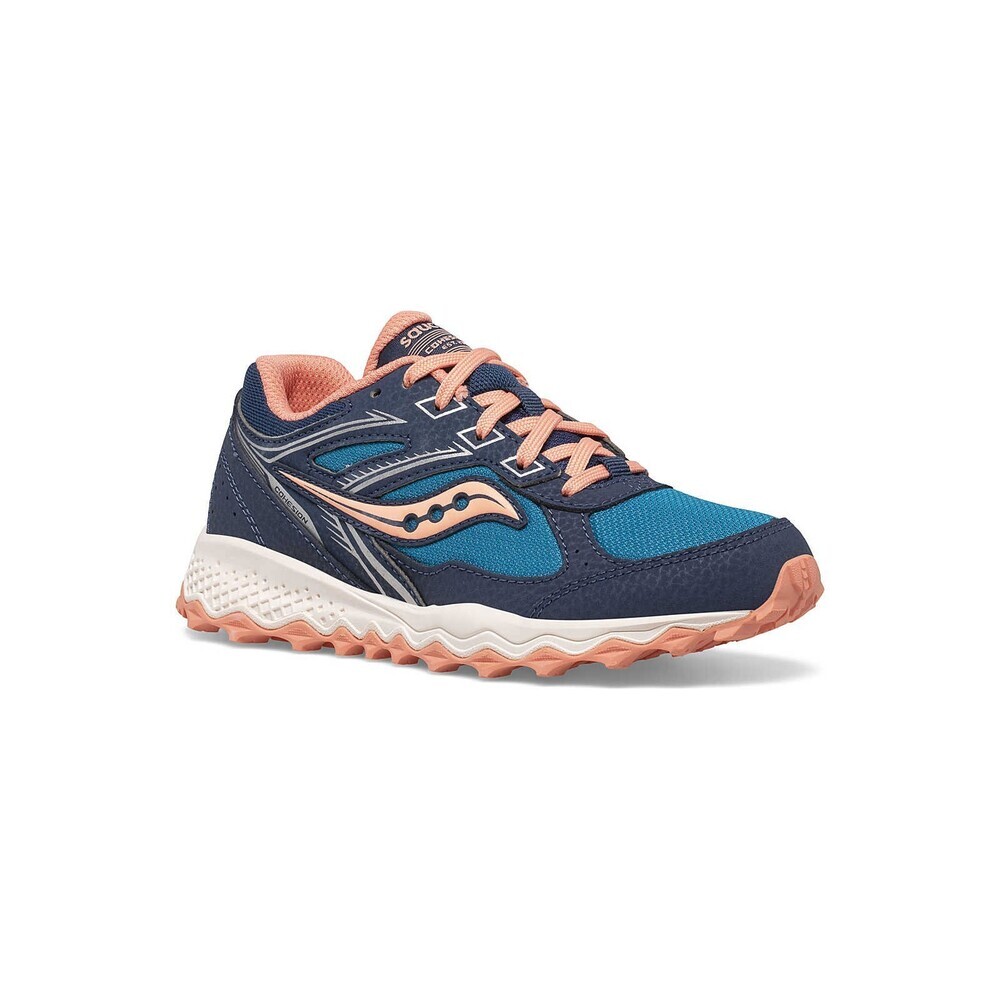 Saucony Cohesion TR14 SK166109 Sneakers Kids 7 Navy Trail Running Shoes GAL1485